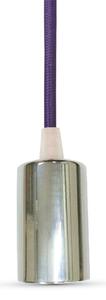 V-TAC Chrómová závesná lampa s farebným káblom (14 farieb), Fialová