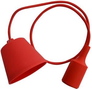 V-TAC Silikónová závesná lampa (12 farieb), Červená