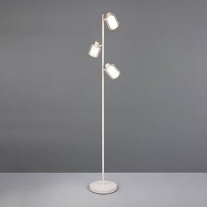 Reality Leuchten Stojacia lampa Neralo, svetlosivá, kov, výška 154,5 cm, E14, Hliník / sivá / zinok, Obývacia izba / jedáleň, kov, Stojaca lampa