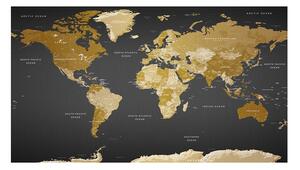 Fototapeta XXL mapa sveta v elegantnom prevedení