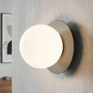 EMIBIG LIGHTING Nástenné svetlo Minerva, opálová/béžová, Ø 15 cm, sklo/kov, E14, Krémová / jantárovo žltá, Obývacia izba / jedáleň, Sklo, Moderný, Nástenné svietidlo