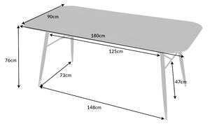 Jedálenský stôl ORION 180 cm - čierna