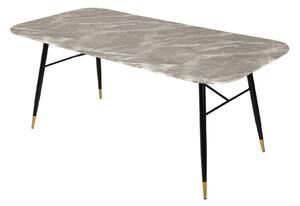 Jedálenský stôl Paris 180cm sklenený mramorový vzhľad sivý