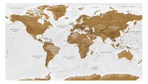 Fototapeta XXL mapa sveta a bielych oceánov