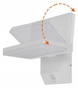 LED Vonkajšie nástenné svietidlo so senzorom LED/18W/230V IP44 biele