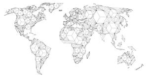 Fototapeta mapa sveta - Map of the World White solids