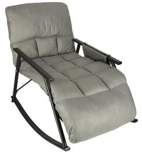 KIK KX3081 Záhradné hojdacie kreslo s matracom, 100 kg, sivé