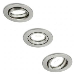 Philips - SADA 3x Podhľadové svietidlo PERIDOT 1xGU10/7W/230V strieborná