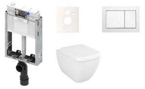Cenovo zvýhodnený závesný WC set TECE na zamurovanie + WC Vitra Vitra Shift KMPLSHIFTT