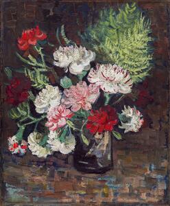 Obrazová reprodukcia Vase with Carnations (1886), Vincent van Gogh, 33.1 × 40 cm