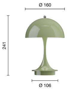 Louis Poulsen Panthella Portable 160 V3, nepriehľadná machovo zelená