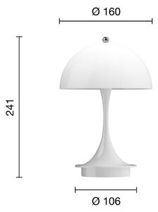 Stolná lampa Louis Poulsen Panthella Portable 160 V3 opálová biela