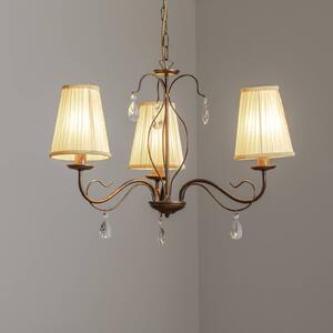 Luster Delia, bronzová farba, 3 svetlá, Ø 60 cm
