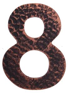 Kovaná číslica "8" meď