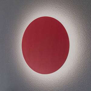 Orios Plus LED nástenné svietidlo, červené, Ø 30 cm, oceľ