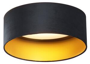 Moderné stropné svietidlo čierne zamatové 40 cm vrátane LED 3-krokového stmievania - Sue