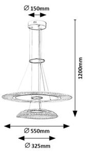 Rabalux 72412 - LED luster na lanku ZOFRAEL LED/36W/230V 3000K