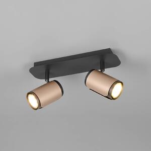 Stropné bodové svetlá Gillan, coffee, 2-pl., kov, GU10, Čierna, Obývacia izba / jedáleň, kov, Moderný, Stropné svetlo