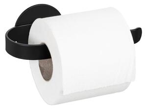 Matne čierny samodržiaci kovový držiak na toaletný papier Bivio – Wenko