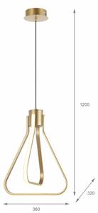 LED luster na lanku ZING LED/19W/230V zlatý