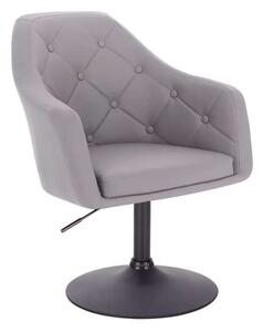 LuxuryForm DESIGN Kreslo ANDORA na čiernom tanieri - šedé