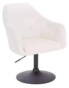 LuxuryForm DESIGN Kreslo ANDORA na čiernom tanieri - biele