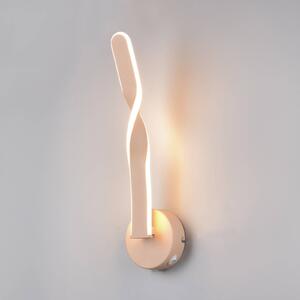 LED nástenné svetlo Ginko, piesok, kov, výška 45,5 cm, Krémová / jantárovo žltá, Obývacia izba / jedáleň, kov, Moderný