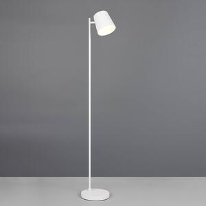 LED akumulátorová stojaca lampa Blake, biela matná, kov, stmievateľná, Biela / opálová, Obývacia izba / jedáleň, kov, Stojaca lampa