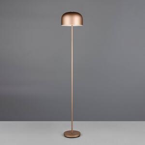 LED akumulátorová stojaca lampa Jeff, coffee, stmievateľná, výška 147 cm, Hnedá / hrdzavá, Spálňa, kov, Stojaca lampa