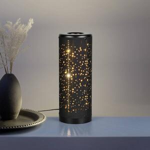 Stolová LED lampa Taco, čierna, plast, výška 34,5 cm, Čierna, Obývacia izba / jedáleň, Plast, Moderný