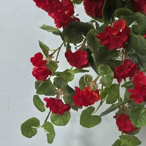 Umelý muškát červený visiaci 80 cm s UV ochranou - Červená - 71 - 90 cm - Áno