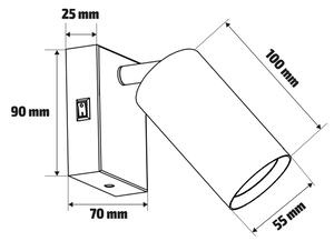 Brilagi - Nástenné bodové svietidlo SELE 1xGU10/30W/230V čierna