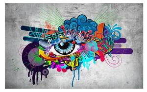 Samolepiaca tapeta moderné graffiti- Graffiti eye