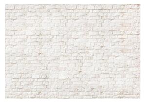 Samolepiaca tapeta biela tehlová stena - Tabula rasa