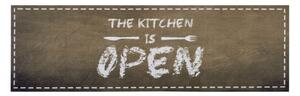 Hnedý behúň Zala Living The Kitchen is Open, 50 x 150 cm