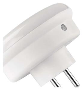LED Nočné svetlo s čidlom a zásuvkou LED/0,3W/230V