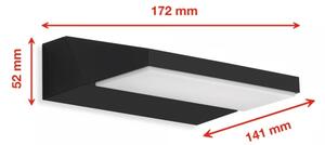 Telefunken - LED Vonkajšie nástenné svietidlo LED/10W/230V IP44 čierna