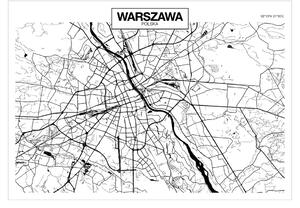 Fototapeta pre milovníkov mesta Varšava - Warsaw Map
