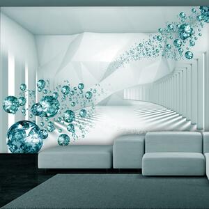 Samolepiaca tapeta modré diamanty - Diamond Corridor