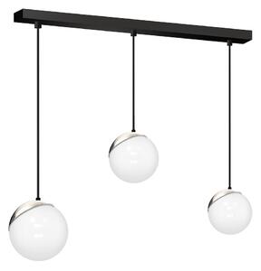 Závesné svietidlo Sfera, 3x biele sklenené tienidlo, b/ch