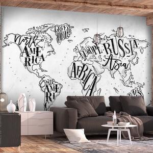 Samolepiaca tapeta retro mapa sveta - Retro Continents
