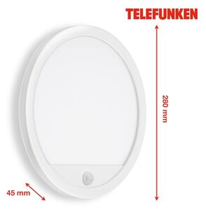 Telefunken 313706TF-LED Vonkajšie nástenné svietidlo so senzorom LED/15W/230V IP44