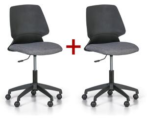 Kancelárska stolička CROOK 1+1 ZADARMO, sivá