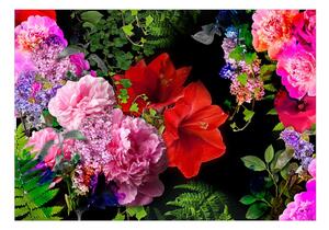 Samolepiaca tapeta pestrofarebné kvety - Summer Evening - 147x105