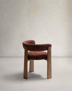 GRANITE WALNUT stolička s podrúčkami Hnedá