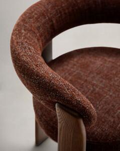 GRANITE WALNUT stolička s podrúčkami Hnedá