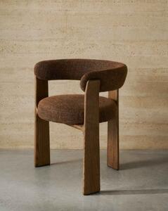 GRANITE WALNUT stolička s podrúčkami Hnedá