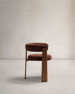 GRANITE WALNUT stolička s podrúčkami Hnedá