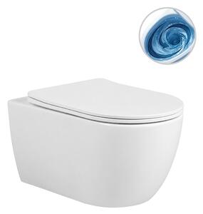 CERANO - WC závesné Felci, Vortex + Slim/UF sedátko - biela lesklá - 55,5x36 cm
