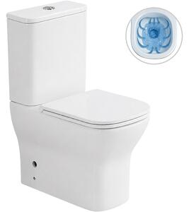CERANO - WC kombi Hugo, Rimless + Slim/UF sedátko - spodný/zadný odpad - biela lesklá - 63,5x35,5 cm